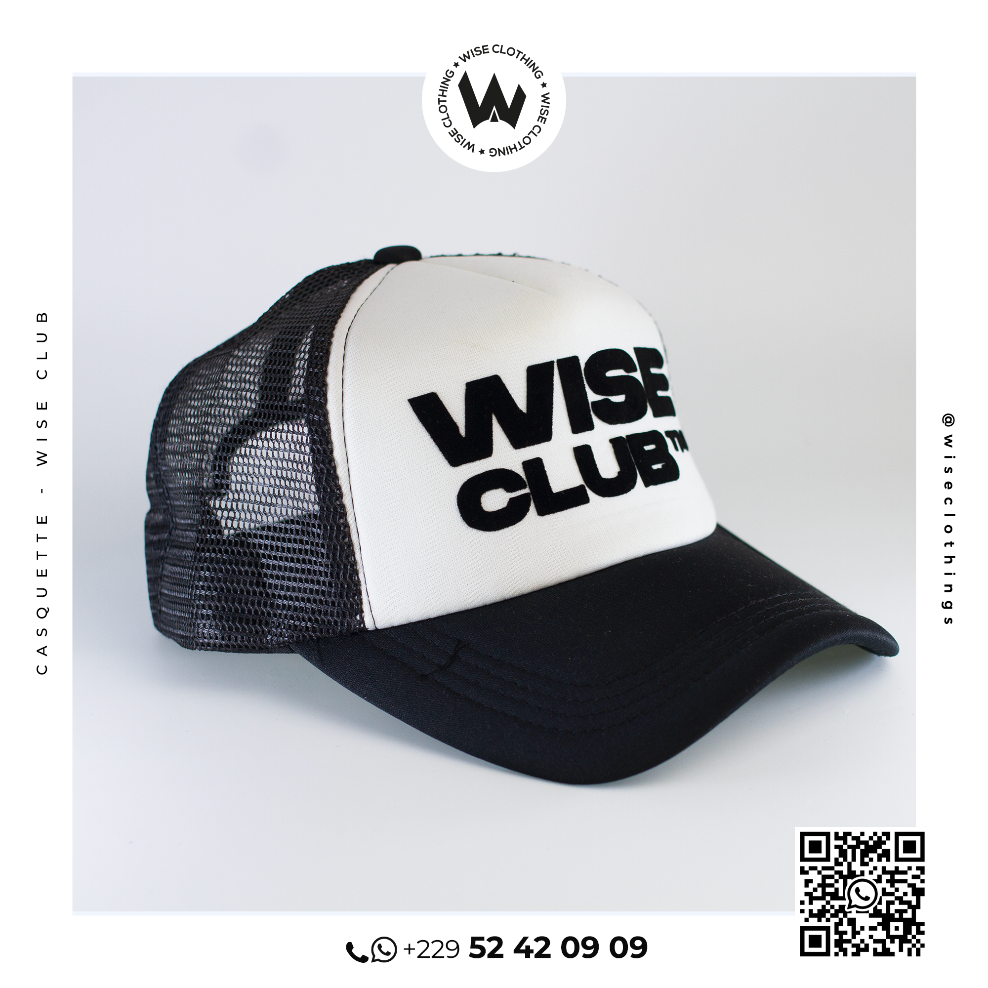 Casquette “Wise Club” Filet .