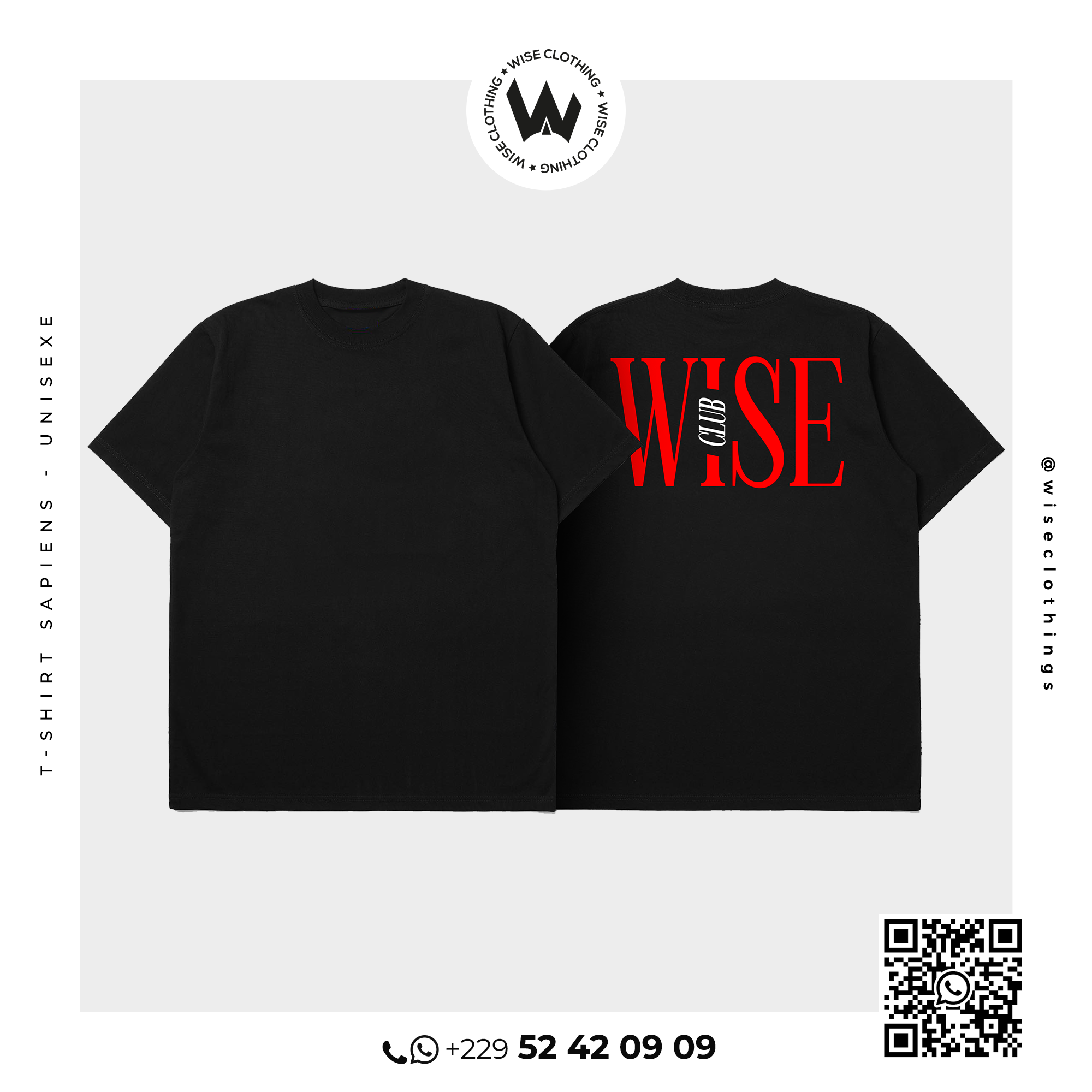 T-Shirt “Wise Club” Mandela Black Red